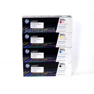 Original HP เบอร์ 202A หมึกชุดสี แยก 4 ตลับ รหัส CF500A CF501A CF502A CF503A
